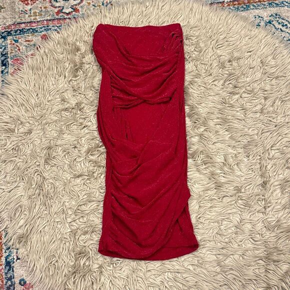 Jlux label slinky sparkly red dress size small - Picture 1 of 5